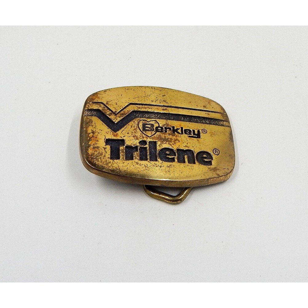 Berkley Trilene Fishing Line Belt Buckle by Diablo Valley Associates Brass USA